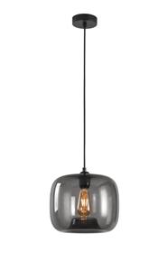 Artdelight Hanglamp Preston grijs glas Ø 28cm HL PRESTON-28 GR
