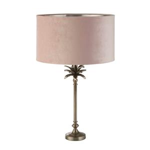 Searchlight Tafellamp Palm goud met roze kap EU81210PI