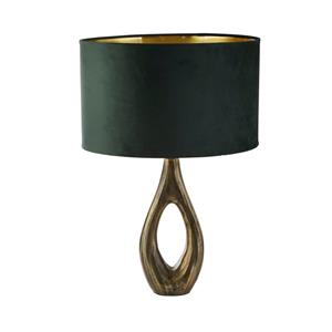 Searchlight Gouden tafellamp Bucklow met groene kap EU86531GR