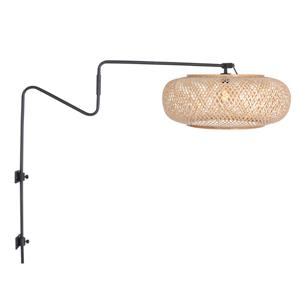 Steinhauer Wand leeslamp Linstrom met bamboe kap 3834ZW