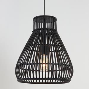 Groenovatie Bamboe Hanglamp, Handgemaakt, Zwart, â37 cm