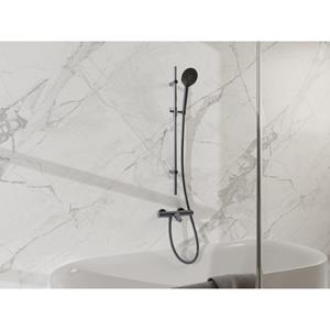 FortiFura Calvi badkraan met glijstangset met ronde handdouche, metalen doucheslang gunmetal SW767491/SW799451/SW706207/SW720225