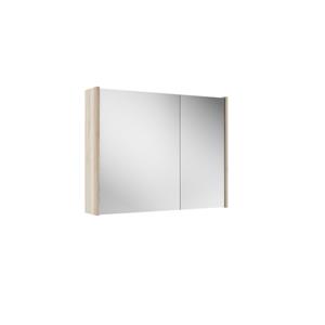 Adema Spiegelkast - 80x63x16cm - inclusief zijpanelen - beech (hout) SW812067/SW910735