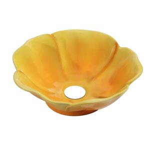 Best Design flower-yellow opbouw-waskom diam: 400 mm geel/rood 4016980