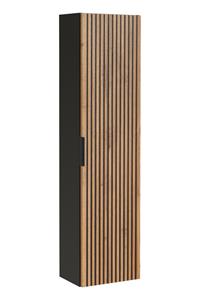 Comad Xilo Black Wotan FSC kolomkast 35x25x140cm zwart/eiken