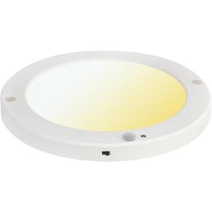 BES LED LED Plafondlamp met Bewegingssensor + Dag en Nacht Sensor - 18W - Aanpasbare Kleur CCT - 360° Zichthoek - Opbouw/Inbouw - Rond - Mat Wit