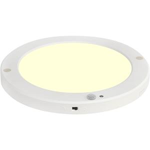 BES LED LED Plafondlamp met Bewegingssensor + Dag en Nacht Sensor - 18W - Warm Wit 3000K - 360° Zichthoek - Opbouw/Inbouw - Rond - Mat Wit