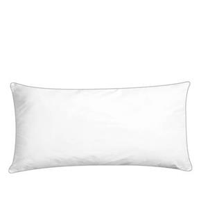 beliani Gemütliches Kissen Japara Baumwolle 40 x 80 cm Weiß Polyester-Füllung Pelister - Weiß
