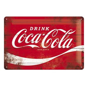Metalen wandplaatje Coca Cola -