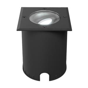 HOFTRONIC™ Cody LED Grondspot Zwart - GU10 4,5 Watt 345 lumen dimbaar - 6500K daglicht wit - Kantelbaar - Overrijdbaar - Vierkant - IP67 waterdicht