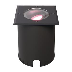 HOFTRONIC™ Cody Smart Grondspot Zwart - GU10 5,5 Watt 345 lumen - RGB + WW - Wifi + BLE - Kantelbaar - Overrijdbaar - Vierkant - IP67 waterdicht