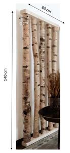 Decoratietakken Berken Roomdivider | Met naturel voet | 140x60cm