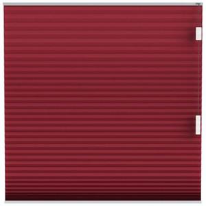 Fenstr plisségordijn Montreal dubbel 25mm lichtdoorlatend - bordeaux rood 65601