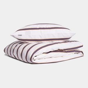 Homehagen Cotton percale Bedding set- Cream dobby stripe - Cream dobby stripe / 60x63 / 200x200
