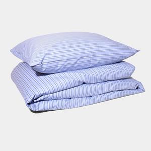 Homehagen Cotton percale Bedding set- Blue shirt stripe - Blue shirt stripe / 50x60 / 140x200