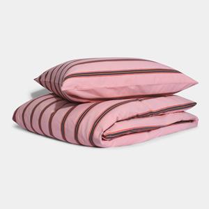 Homehagen Cotton percale Bedding set- Pink dobby stripe - Pink dobby stripe / 50x60 / 200x200
