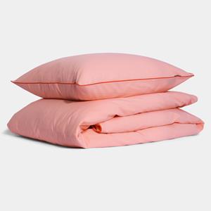 Cotton percale Bedding set- Pink - Pink / 60x63 / 140x200