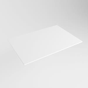 Mondiaz TOP 41 Topblad - 40x41x0.9cm - geschikt voor afdekplaat - Solid surface - Talc TOP41-40X0.9TAL