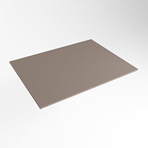 Mondiaz TOP 46 Topblad - 50x46x0.9cm - geschikt voor afdekplaat - Solid surface - Smoke TOP46-50X0.9SMO