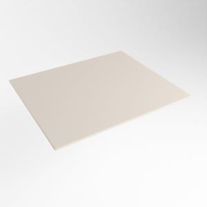 Mondiaz TOP 51 Topblad - 50x51x0.9cm - geschikt voor afdekplaat - Solid surface - Linen TOP51-50X0.9LIN