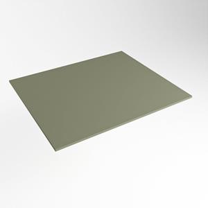 Mondiaz TOP 51 Topblad - 50x51x0.9cm - geschikt voor afdekplaat - Solid surface - Army TOP51-50X0.9ARM