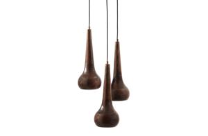 BePureHome-collectie Set V 3 - Tumble Hanglampen Hout Walnoot