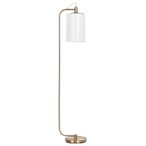 beliani Stehlampe Kupferfarben / Weiß aus Leinen u. Eisen 155 cm Modern Elegant für Wohnzimmer Schlafzimmer Flur - Kupfer