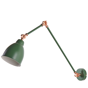 Beliani - Wandleuchte Metall grün Schirm Glockenform mit verstellbarem Arm Mississippi l - Grün