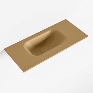 Mondiaz EDEN Fontein - 50x23x0.9cm - wasbak Links - zonder kraangaten - voor toiletmeubel - Solid surface - Oro F50105Oro