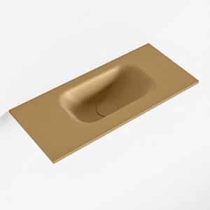 Mondiaz EDEN Fontein - 50x23x0.9cm - wasbak Rechts - zonder kraangaten - voor toiletmeubel - Solid surface - Oro F50106Oro