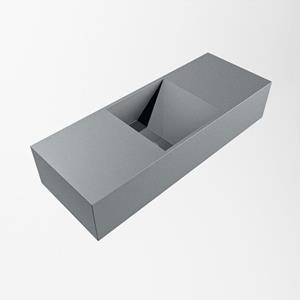 Mondiaz TYNE Fontein - 60x23x12cm - wasbak midden - zonder kraangaten - solid surface - Plata TYNE20005PLATA