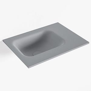 Mondiaz LEX Fontein - 40x30x0.9cm - wasbak Links - zonder kraangaten - voor toiletmeubel - Solid surface - Plata F51102Plata