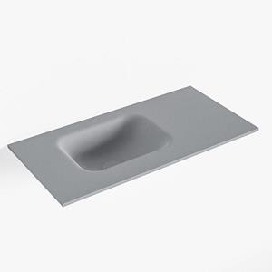 Mondiaz LEX Fontein - 60x30x0.9cm - wasbak Links - zonder kraangaten - voor toiletmeubel - Solid surface - Plata F51108Plata