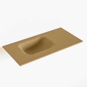 Mondiaz LEX Fontein - 60x30x0.9cm - wasbak Links - zonder kraangaten - voor toiletmeubel - Solid surface - Oro F51108Oro