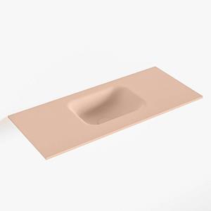 Mondiaz LEX Fontein - 70x30x0.9cm - wasbak midden - zonder kraangaten - voor toiletmeubel - Solid surface - Rosee F51110Rosee