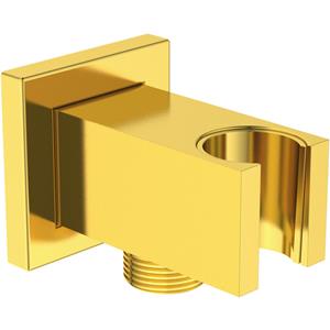 idealstandard Wandanschlussbogen Idealrain eckig mit Brausehalter Brushed Gold BC771A2 - Ideal Standard