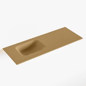 Mondiaz LEX Fontein - 80x30x0.9cm - wasbak Links - zonder kraangaten - voor toiletmeubel - Solid surface - Oro F51114Oro