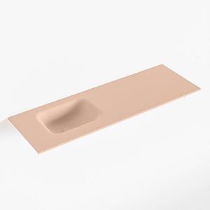 Mondiaz LEX Fontein - 90x30x0.9cm - wasbak Links - zonder kraangaten - voor toiletmeubel - Solid surface - Rosee F51117Rosee