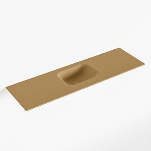 Mondiaz LEX Fontein - 100x30x0.9cm - wasbak midden - zonder kraangaten - voor toiletmeubel - Solid surface - Oro F51119Oro