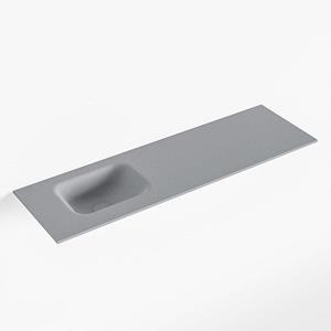 Mondiaz LEX Fontein - 100x30x0.9cm - wasbak Links - zonder kraangaten - voor toiletmeubel - Solid surface - Plata F51120Plata