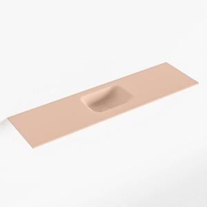 Mondiaz LEX Fontein - 110x30x0.9cm - wasbak midden - zonder kraangaten - voor toiletmeubel - Solid surface - Rosee F51122Rosee