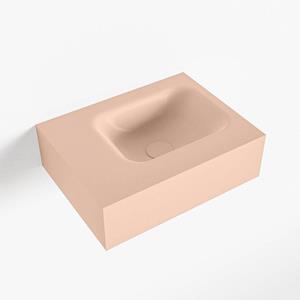 Mondiaz LEX Fontein - 40x30x12cm - wasbak Rechts - zonder kraangaten - solid surface - Rosee F52103Rosee