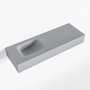 Mondiaz LEX Fontein - 90x30x12cm - wasbak Links - zonder kraangaten - solid surface - Plata F52117Plata