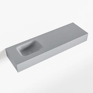 Mondiaz LEX Fontein - 100x30x12cm - wasbak Links - zonder kraangaten - solid surface - Plata F52120Plata