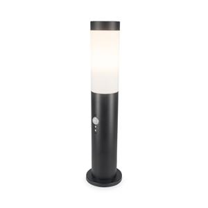 HOFTRONIC™ Dally LED Sokkellamp Zwart S - Bewegingssensor - Schemerschakelaar - E27 fitting - IP44 Waterdicht - 45 cm - tuinverlichting - padverlichting