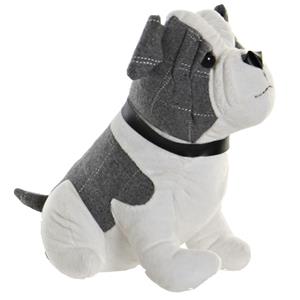 Items Deurstopper - 1 kilo gewicht - Hond Franse Bulldog - grijs - 29 x 26 cm -