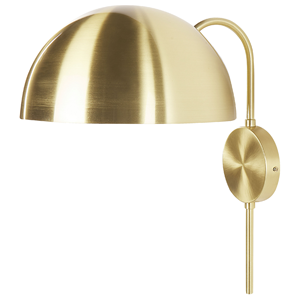 beliani Wandlampe Gold aus Metall Halbrundes Design Glamour Style für Wohnzimmer Schlafzimmer Flur - Gold