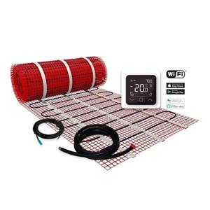 Plieger Heat elektrische vloerverwarmingsmat - wifi thermostaat - 50x400cm - 2m2 - 300W - rood 220410