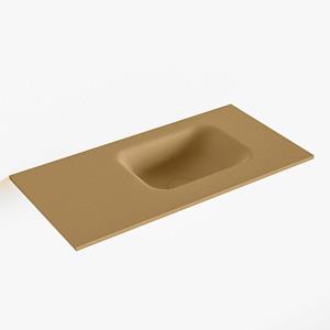 Mondiaz LEX Fontein - 60x30x0.9cm - wasbak Rechts - zonder kraangaten - voor toiletmeubel - Solid surface - Oro F51109Oro