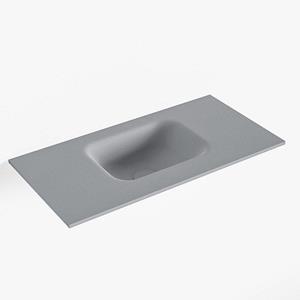 Mondiaz LEX Fontein - 60x30x0.9cm - wasbak midden - zonder kraangaten - voor toiletmeubel - Solid surface - Plata F51107Plata